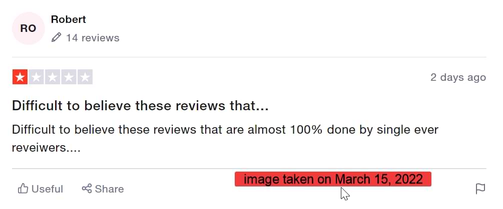 negative trustpilot review