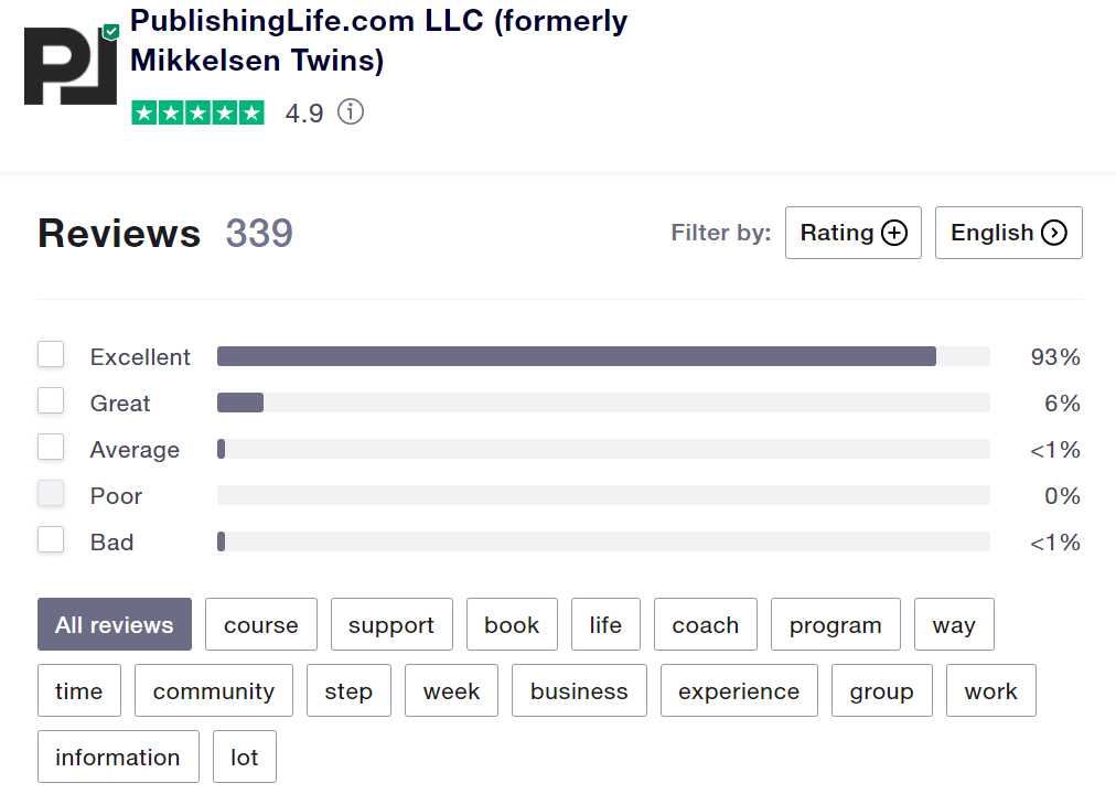 publishing life trustpilot review summary