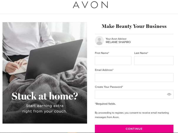 How To Sell Avon Online Only avon-signup