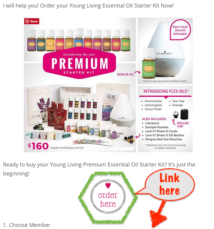 How to Sign up for a premium starter kit from Young Living link