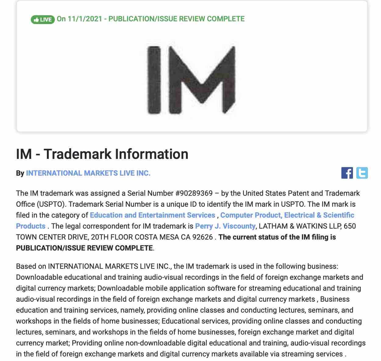 Is IM mastery Academy A scam Im Mastery Academy review trademark details