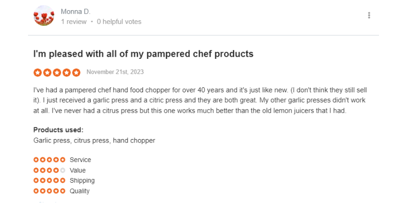 is pampered chef a pyramid scheme sitejabber positive complaint